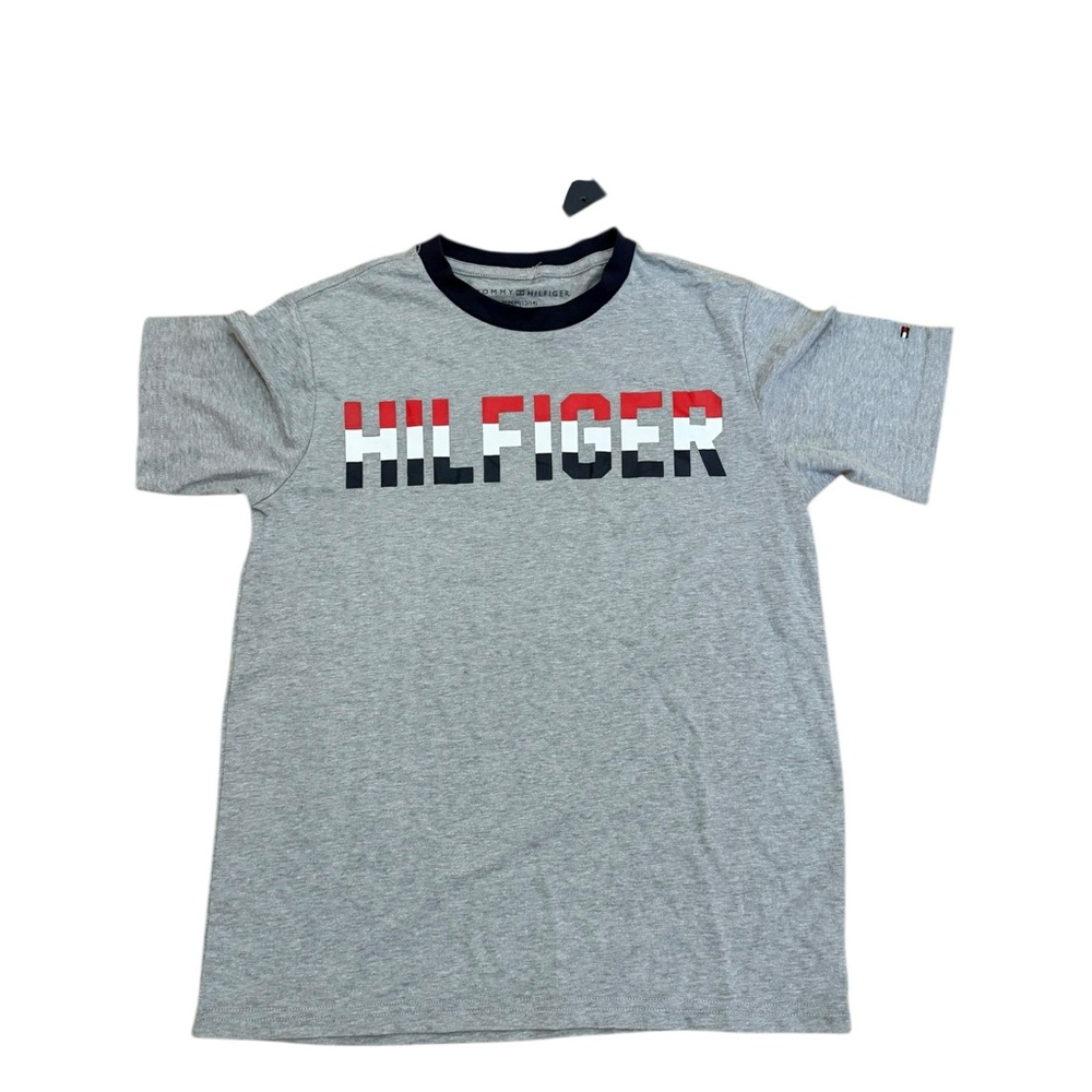 Tommy Hilfiger Kids Gray and Red Tee